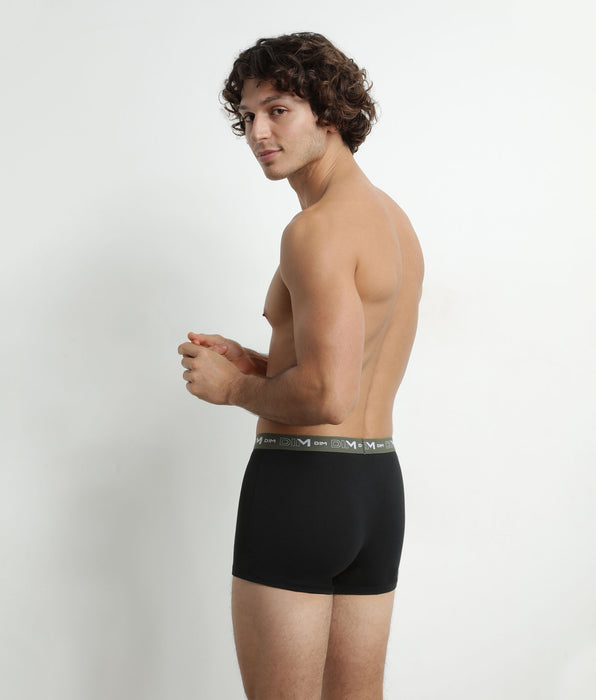 DIM Pack of 3 Blue Orange Dim Cotton Stretch Boxer Briefs for Men