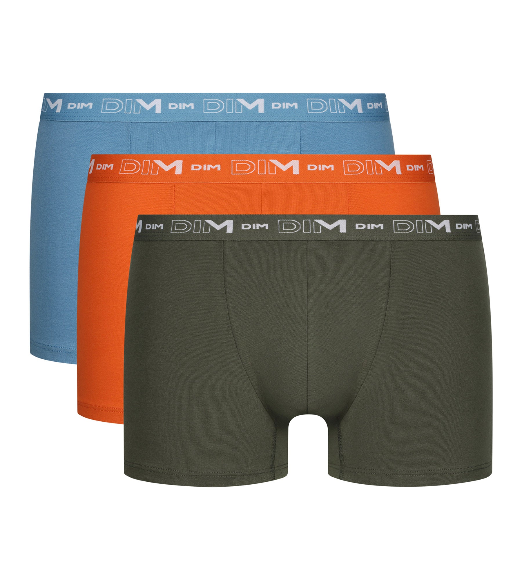 DIM Orange Green Dim Cotton Stretch Boxer Pack of 3 for Men