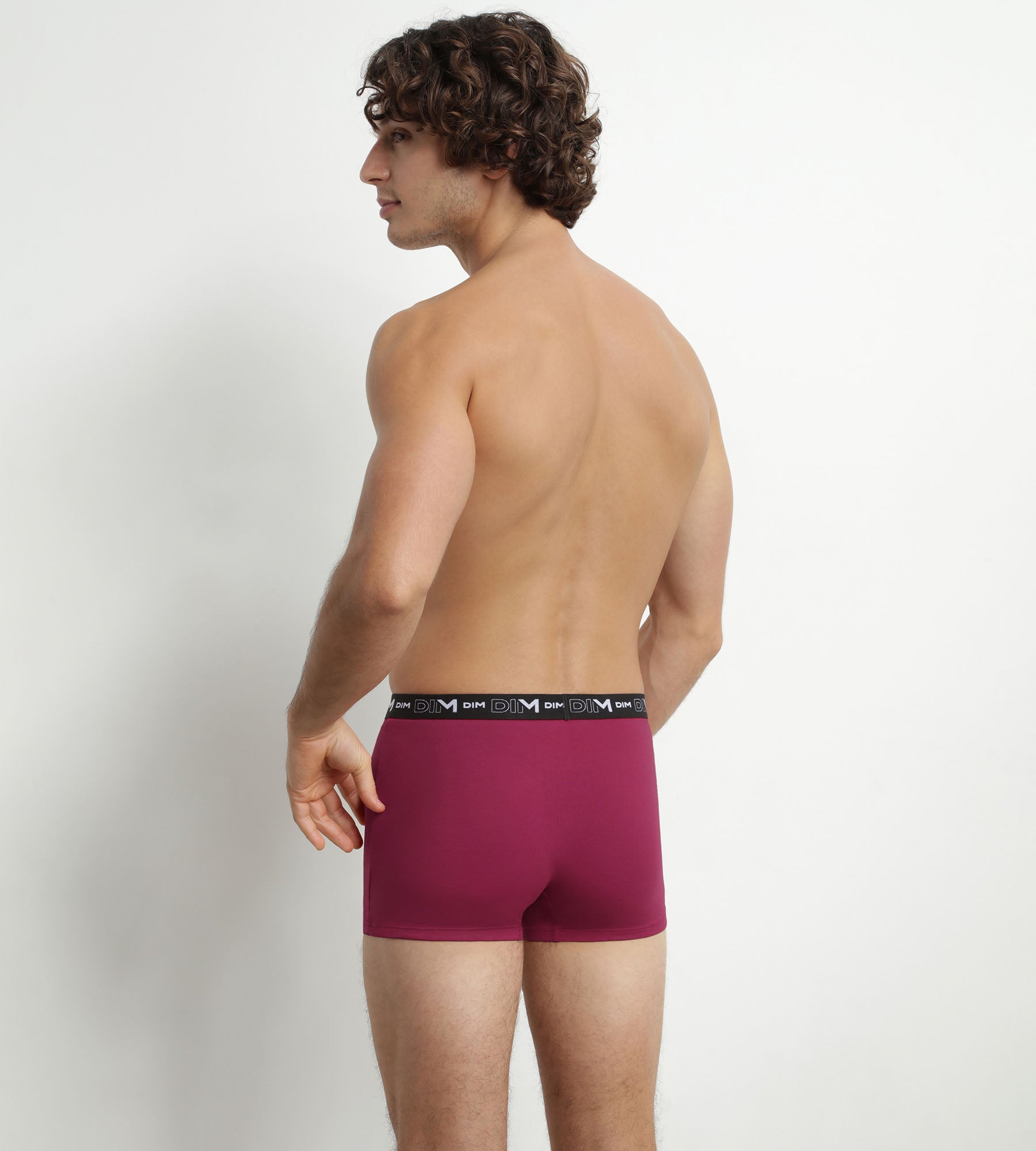 DIM Pack of 3 Men's Black Khaki Red Dim Cotton Stretch Boxers