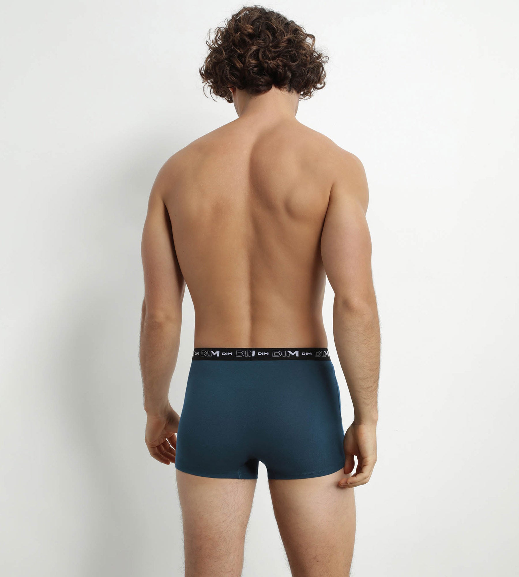 DIM Pack of 3 Men's Boxers Black Green Blue Dim Cotton Stretch
