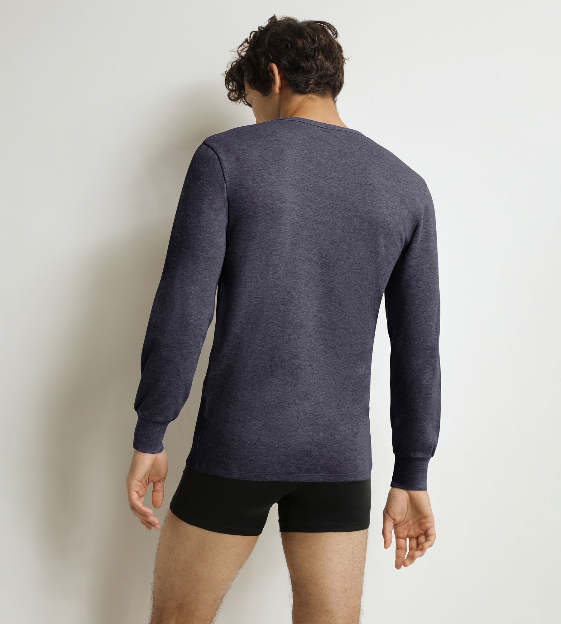 DIM Men's blue-grey cotton T-shirt Dim Thermal