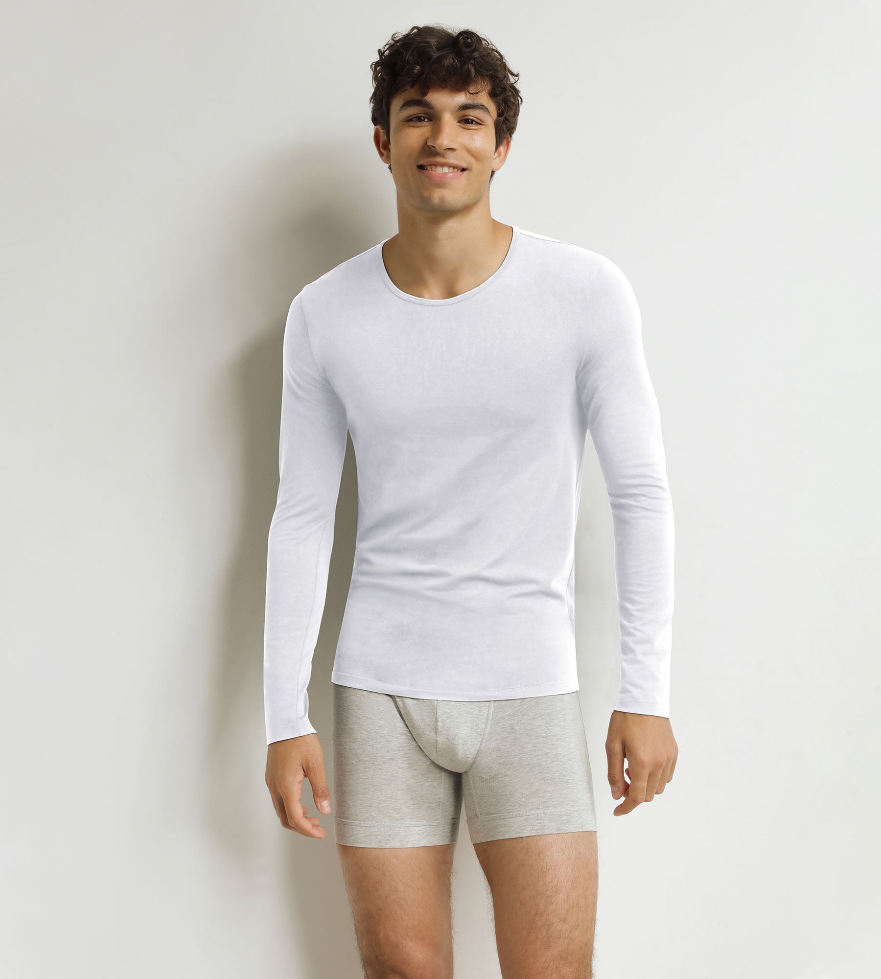 DIM Men's long-sleeved T-shirt White Dim Thermal