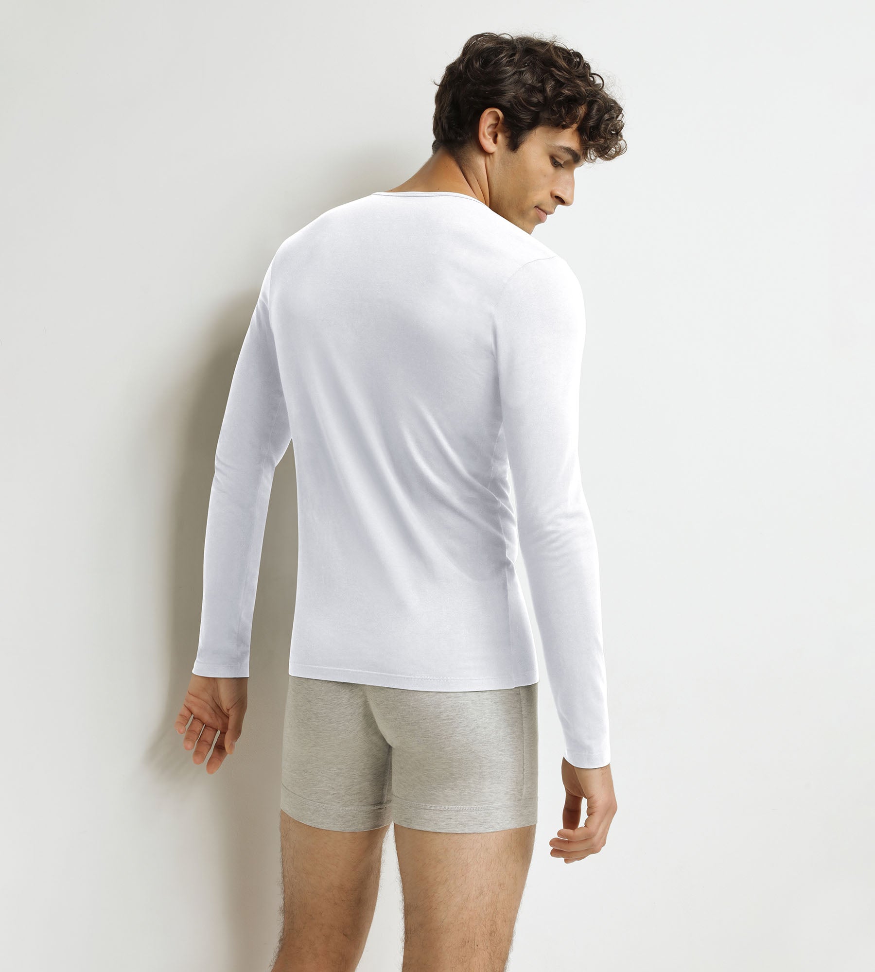 DIM Men's long-sleeved T-shirt White Dim Thermal