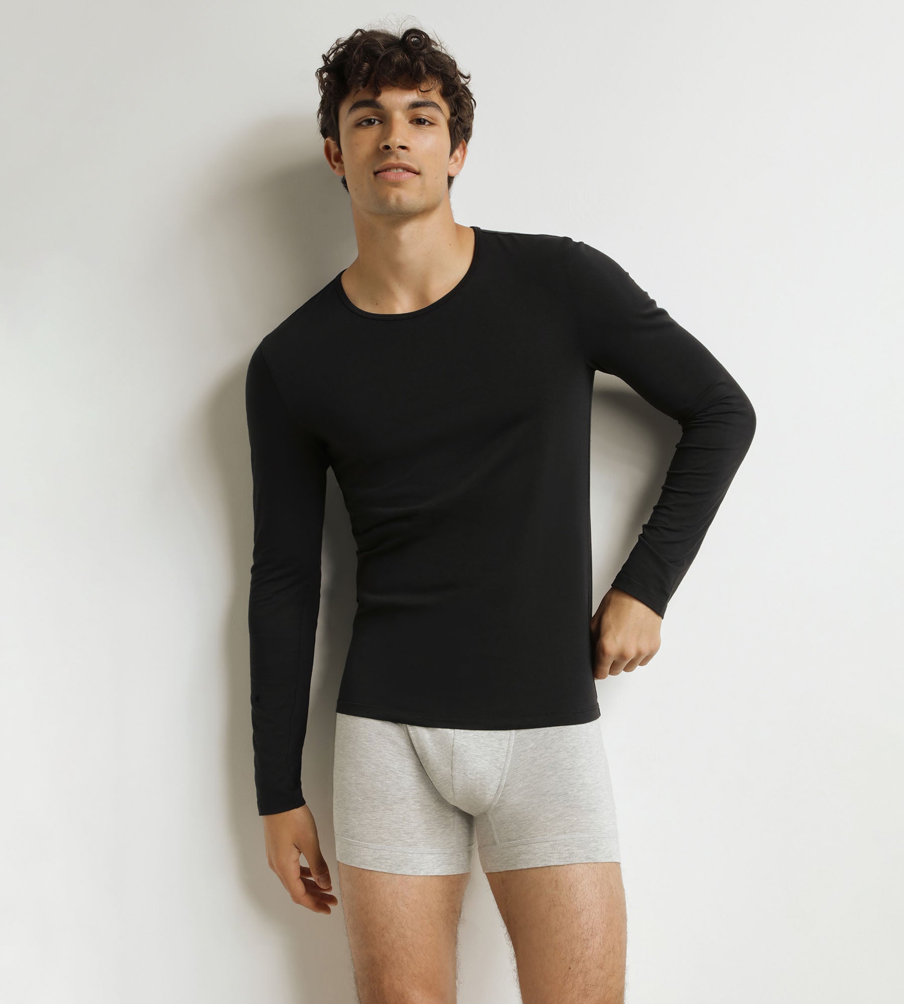 DIM Men's long-sleeved T-shirt Black Dim Thermal
