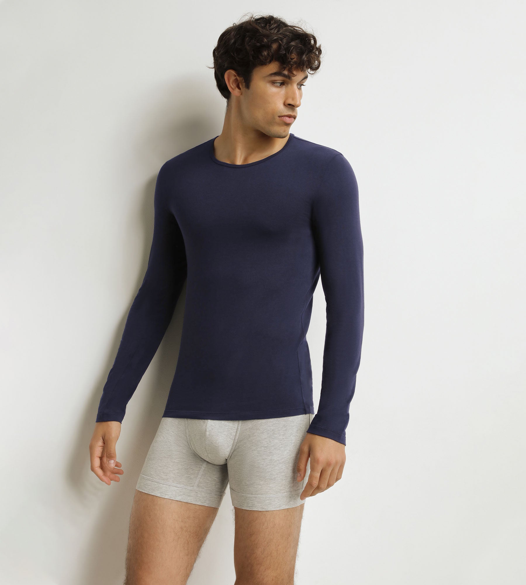 DIM Men's long-sleeved T-shirt Blue Dim Thermal