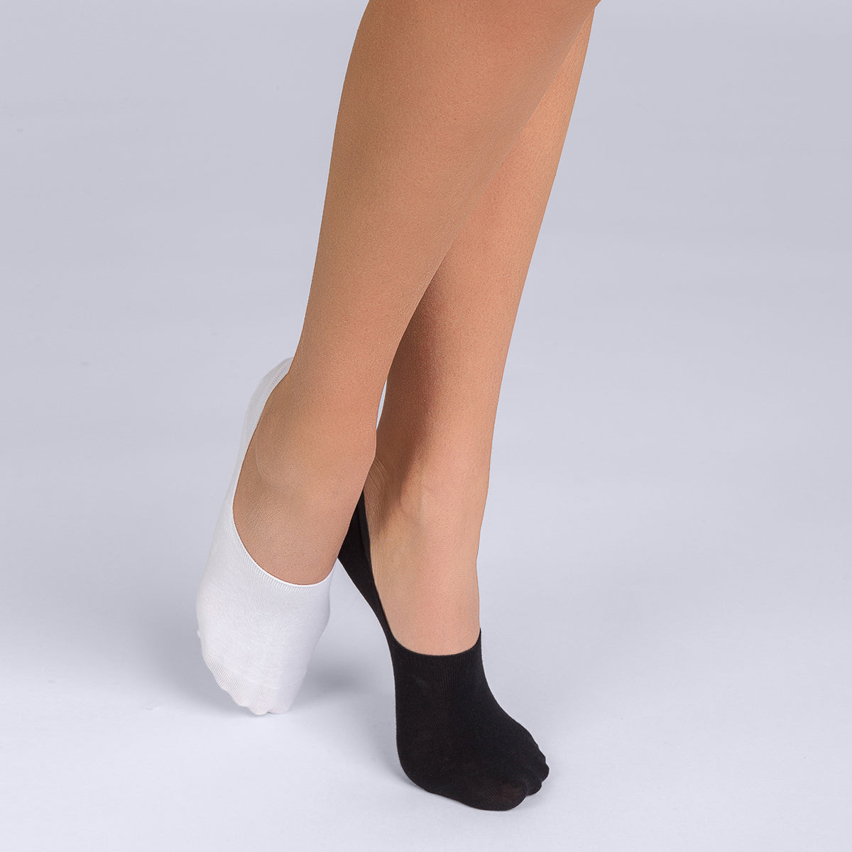 DIM Pack of 2 pairs of Basic Coton footsies for trainers