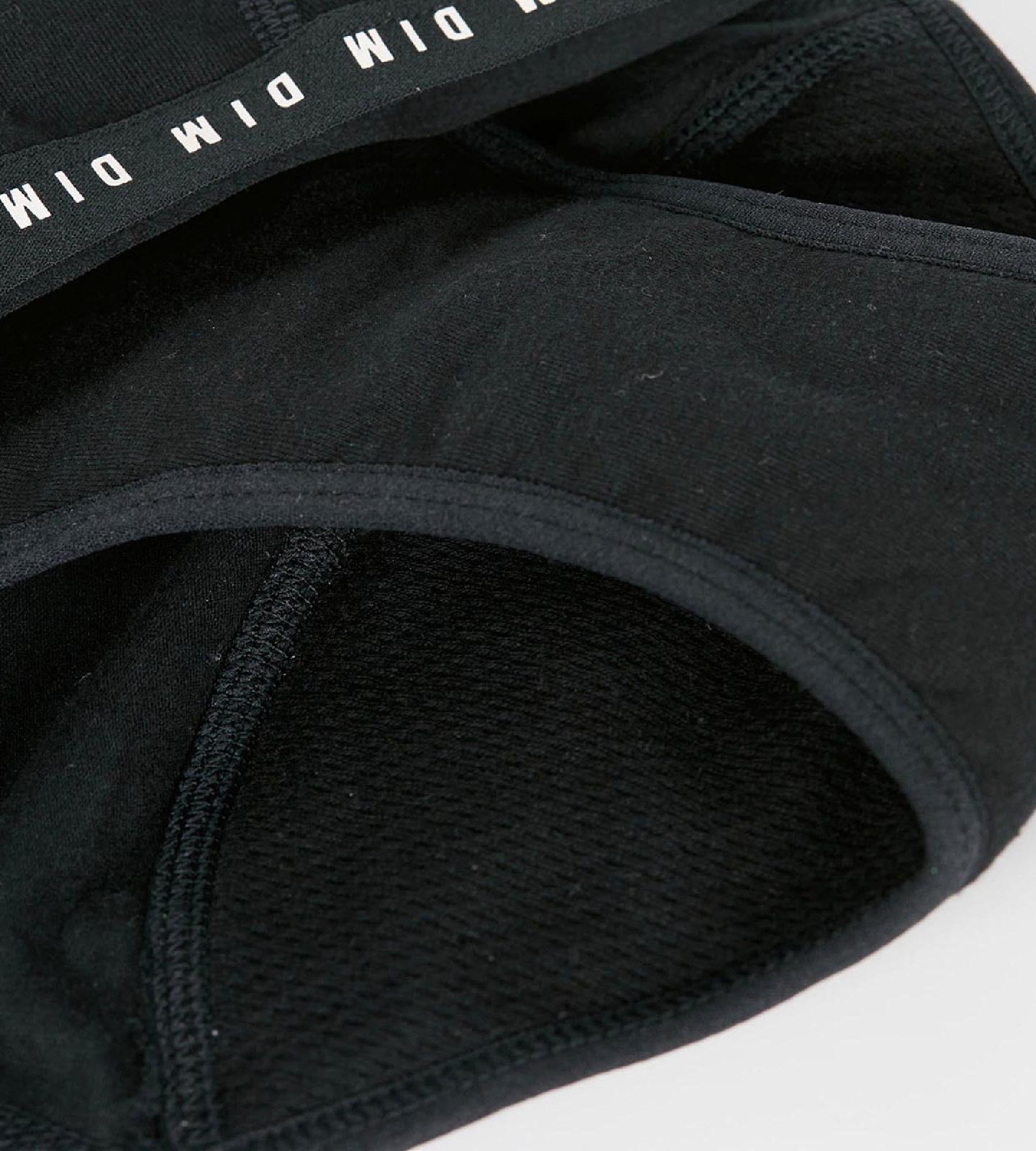 DIM Girls' Black Dim Protect organic cotton medium flow period knickers