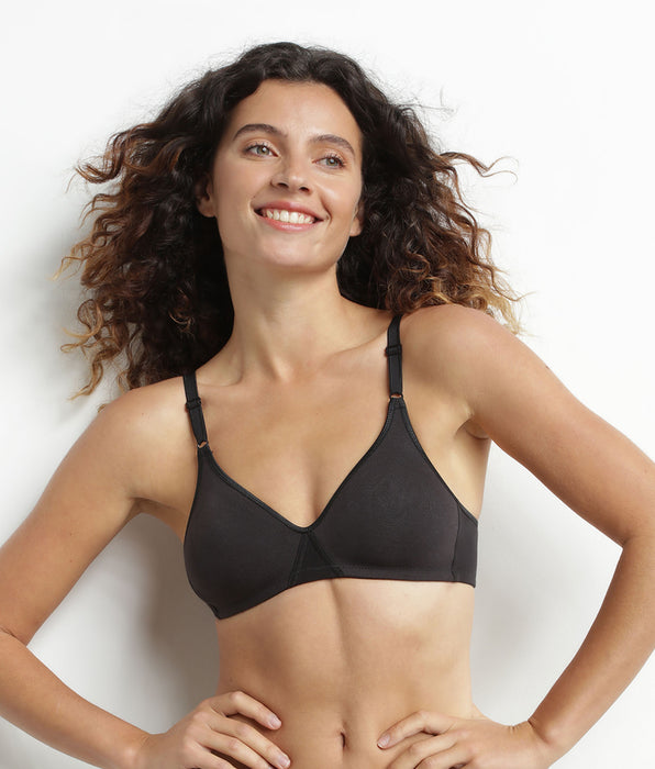 DIM Cotton triangle bra Black Dim Daily
