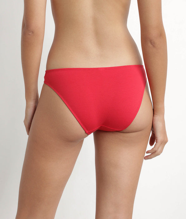 DIM Women's cotton midi briefs Rouge Chéri Dim Daily