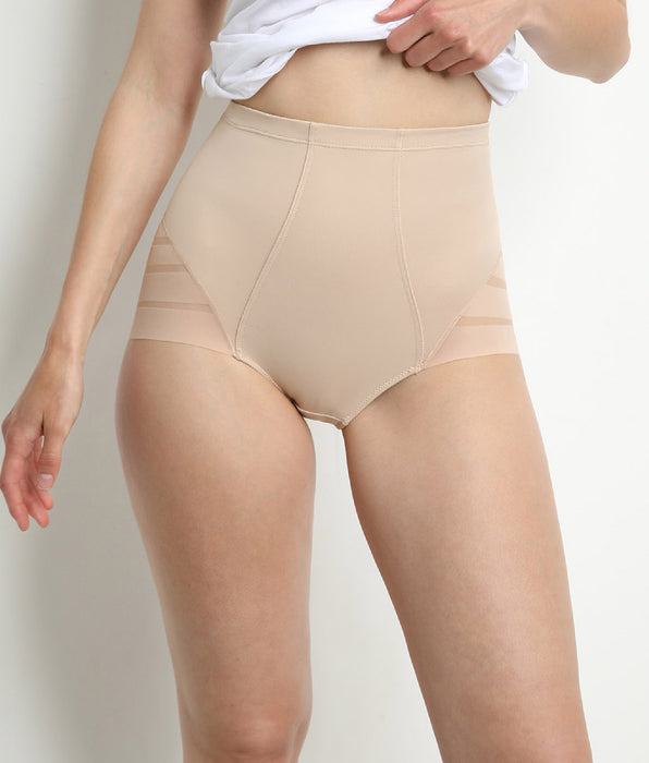 DIM Nude High-Waist Flat Tummy Briefs – Dim Silhouette Elegance