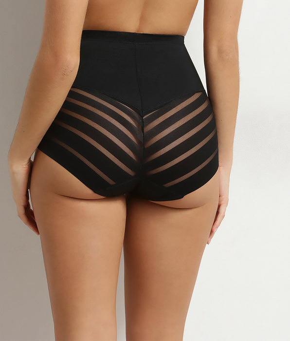 DIM Dim Silhouette Élégance Women's Black High-Waisted Flat Tummy Briefs