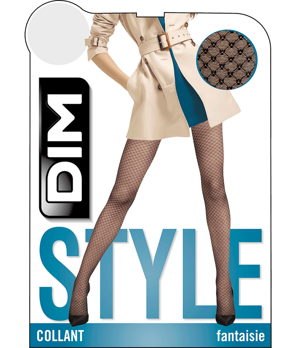 DIM Madame So Chic 23 jewel patterned sheer tights in black