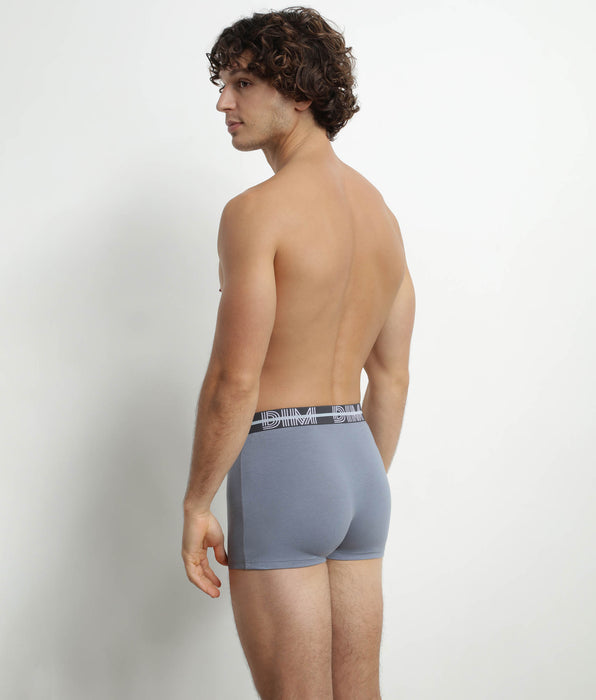 DIM Pack of 3 Men's 3D Belted Boxers Blue Red Grey Dim Powerful