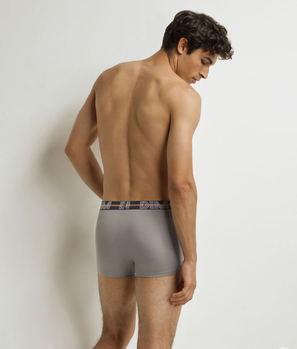 DIM Pack of 3 Violet Grey Terre Powerful boxer shorts for men
