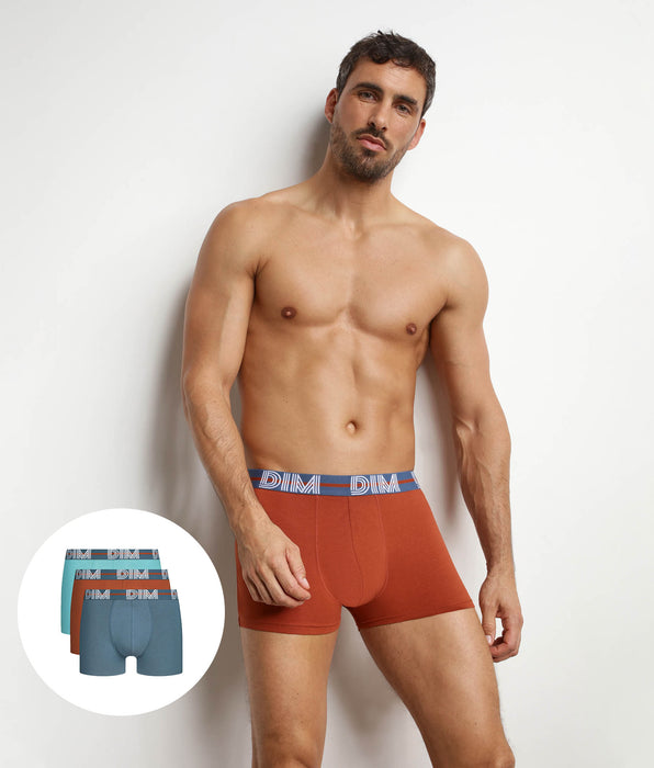 DIM Pack of 3 black men's boxer shorts with Cosmos Powerful graphic waistband