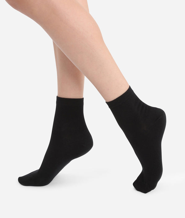 DIM Pack of 2 pairs of black ankle socks for women