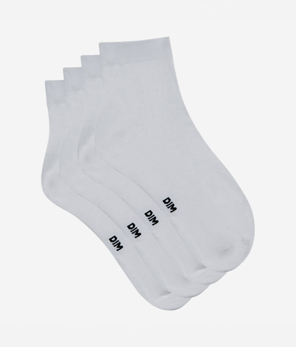 DIM Pack of 2 pairs of women’s second skin ankle socks in white