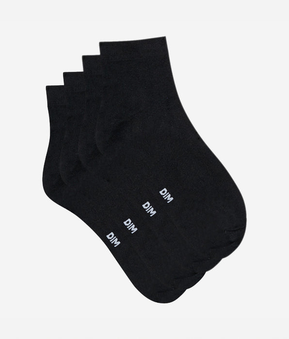 DIM Pack of 2 pairs of women’s second skin ankle socks in black