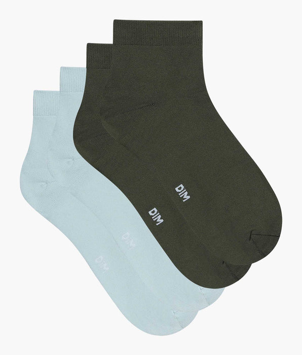 DIM Pack of 2 pairs of women's socks Green Blue Skin