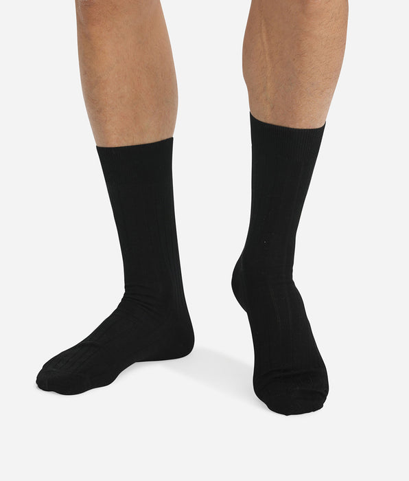 DIM Pack of 2 pairs of black lisle socks for men