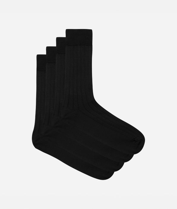 DIM Pack of 2 pairs of black lisle socks for men