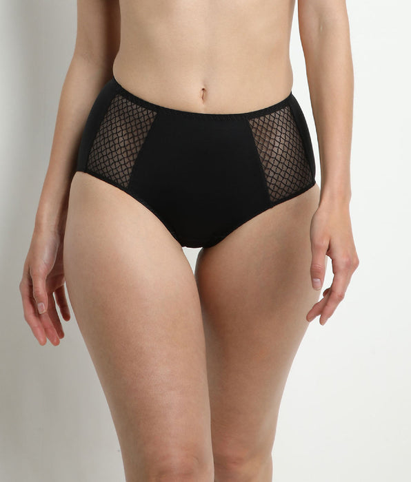 DIM Black High-Waist Flat Tummy Briefs – Dim Silhouette Essentiel