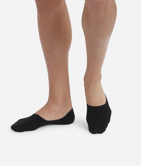 DIM Pack of 2 pairs of black cotton footsies for men