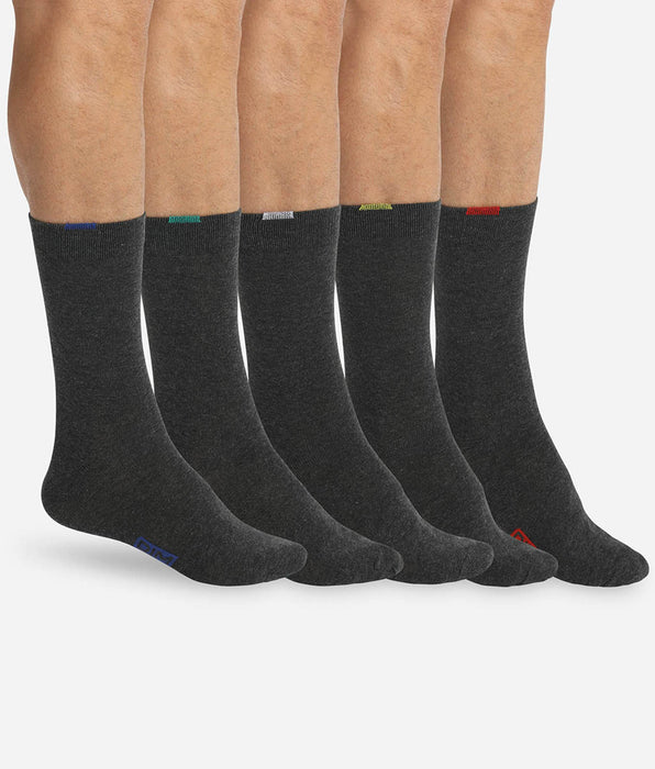 DIM Pack of 5 pairs of grey EcoDIM socks for men