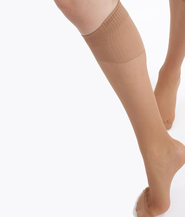 DIM Pack of 2 Absolu Flex 20D Cinnamon Knee Highs