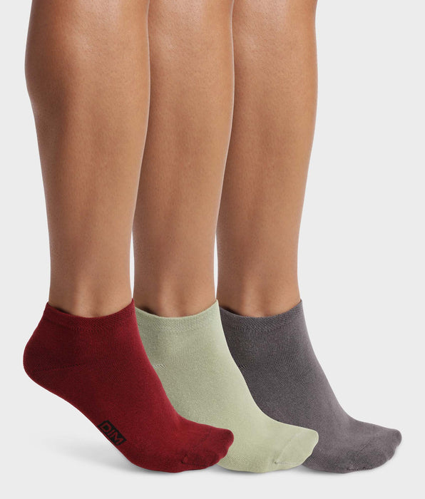 DIM Pack of 3 pairs of men's socks Gray Red Sage Dim Cotton