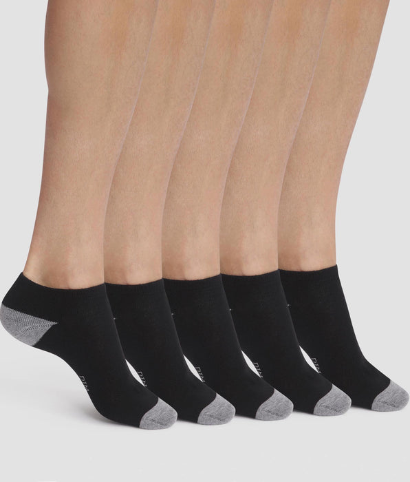 DIM Pack of 5 Pairs of Men's Black Cotton Socks EcoDim Sport