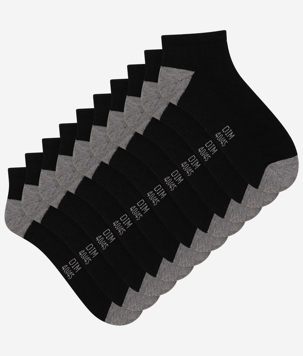 DIM Pack of 5 Pairs of Men's Black Cotton Socks EcoDim Sport