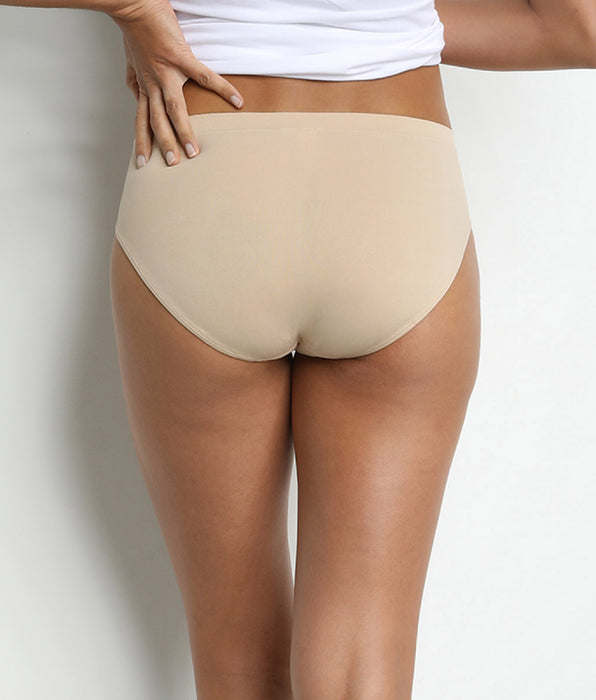 DIM Pack of 2 high waist seamless microfiber panties New Skin Les Pockets Eco