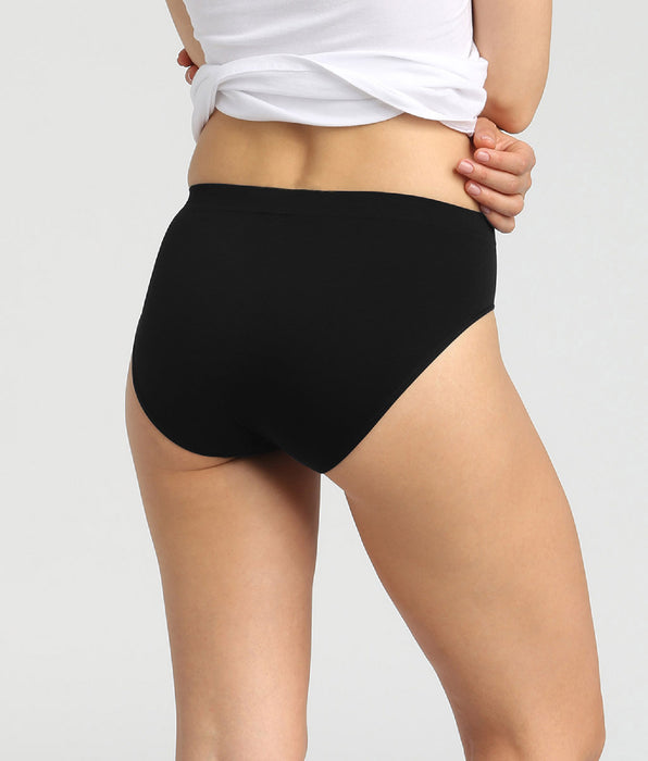 DIM Pack of 2 black and white seamless microfibre panties Les Pockets Eco