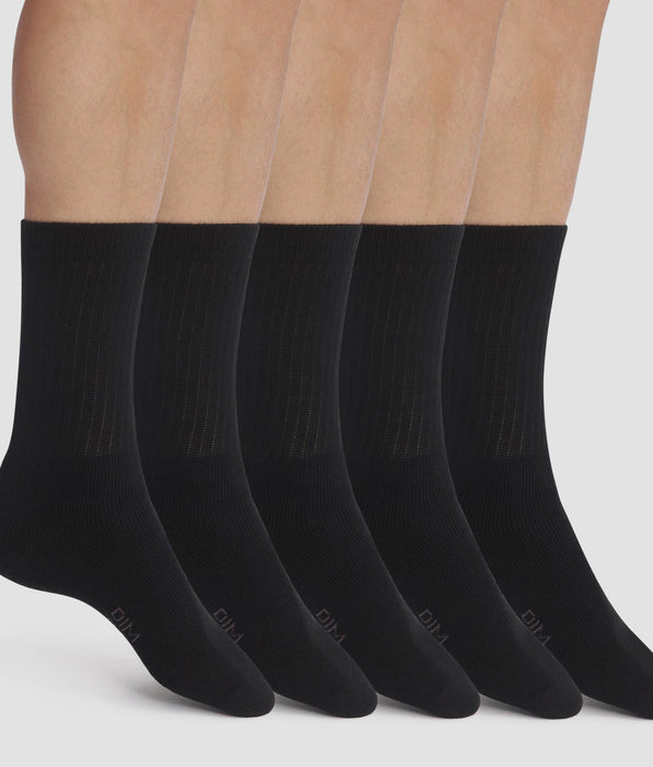 DIM Pack of 5 pairs of men's socks Black EcoDim Sport
