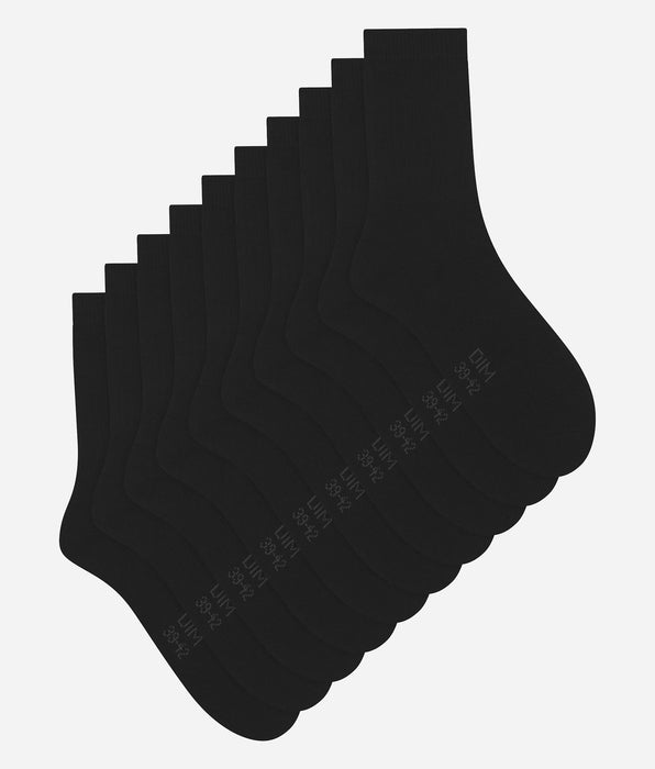 DIM Pack of 5 pairs of men's socks Black EcoDim Sport