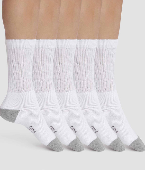 DIM Pack of 5 pairs of EcoDim Sport Men's White and Grey Socks