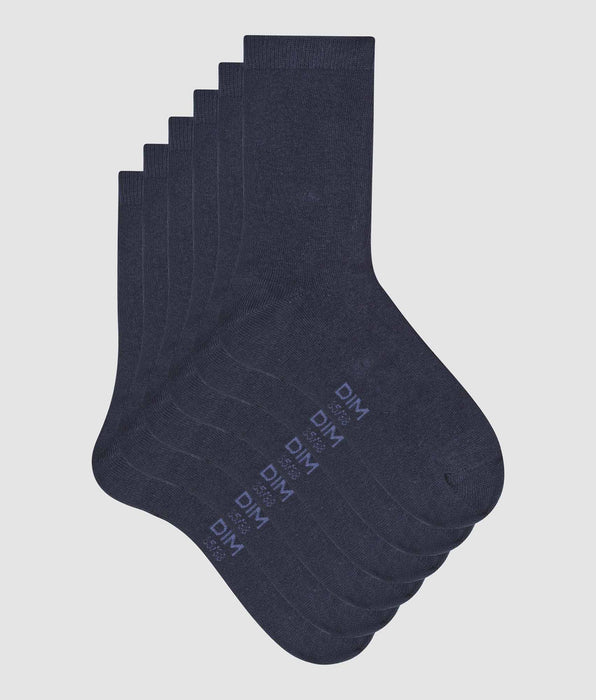 DIM Pack of 3 pairs of women's cotton socks in Navy Blue Dim