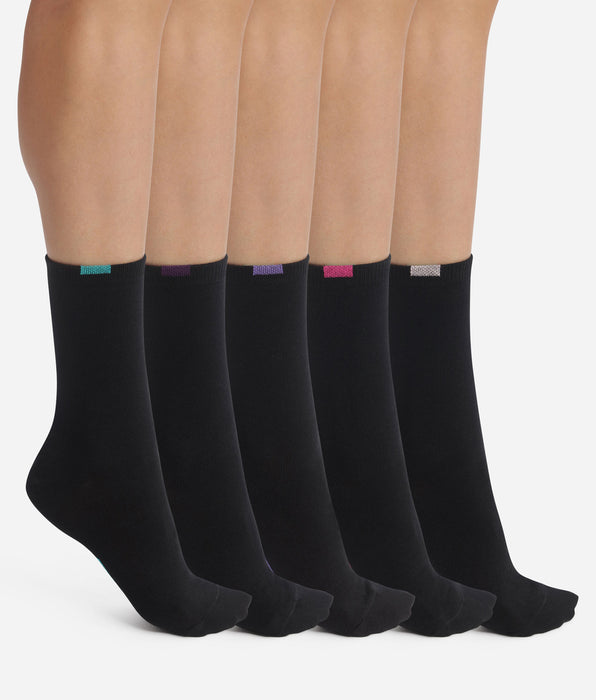 DIM Pack of 5 pairs of women's cotton socks in Black EcoDim