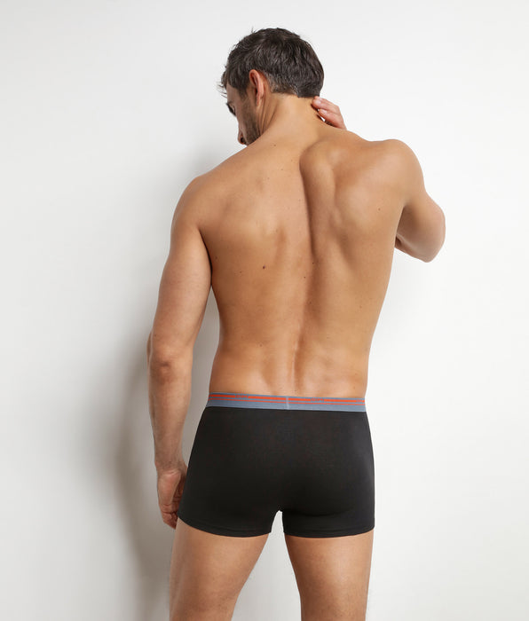 DIM Pack of 2 black stretch cotton boxer shorts for men Daily Colors