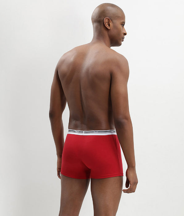 DIM Pack of 2 Daily Colors stretch cotton boxer shorts in Denim Blue and Lava Red