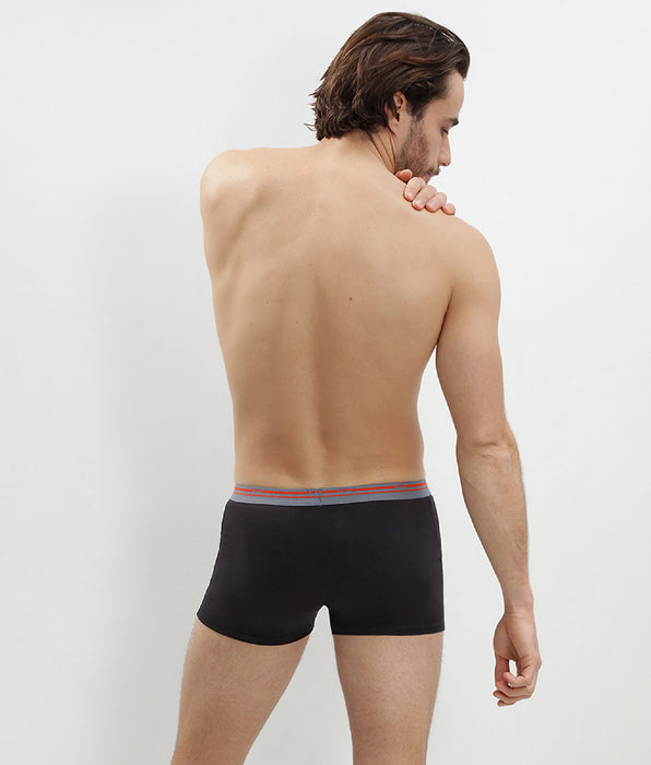 DIM 3 Pack men's stretch cotton trunks Black Daily Colors