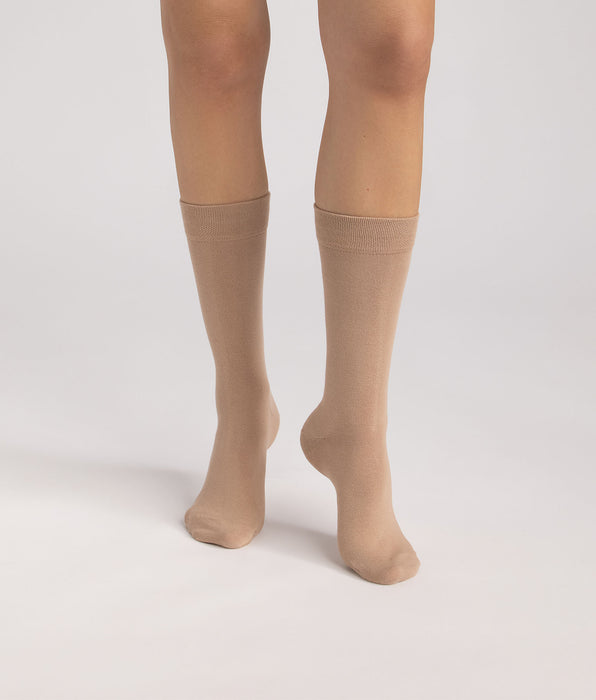 DIM Pack of 3 men's socks in cassis, chocolate and taupe Cotton