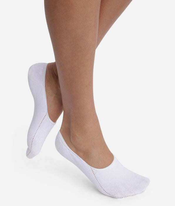 DIM Women's short socks for trainers, made from cotton White Dim Invisifit