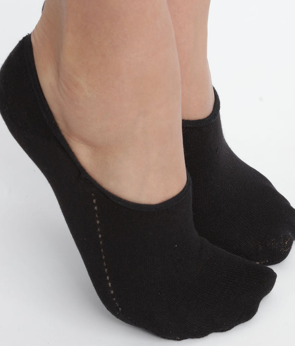 DIM Women's short cotton ankle socks for trainers Black Dim Invisifit