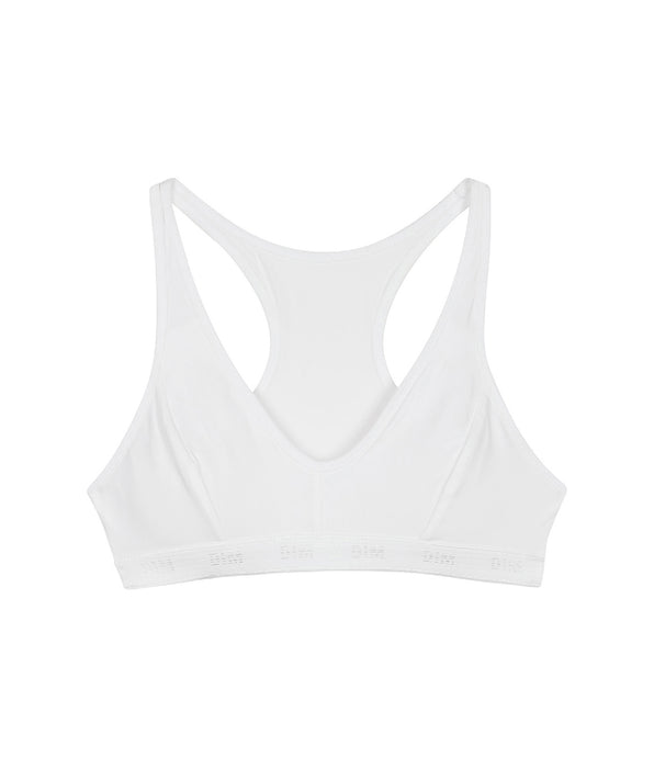 DIM White sports bra DIM Pocket Micro Girl