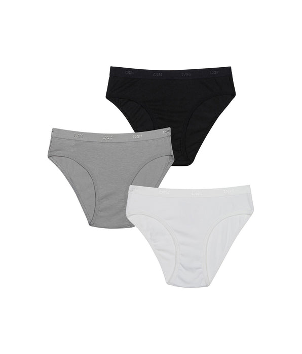 DIM Pack of 3 white, black and grey knickers Les Pockets DIM Girl