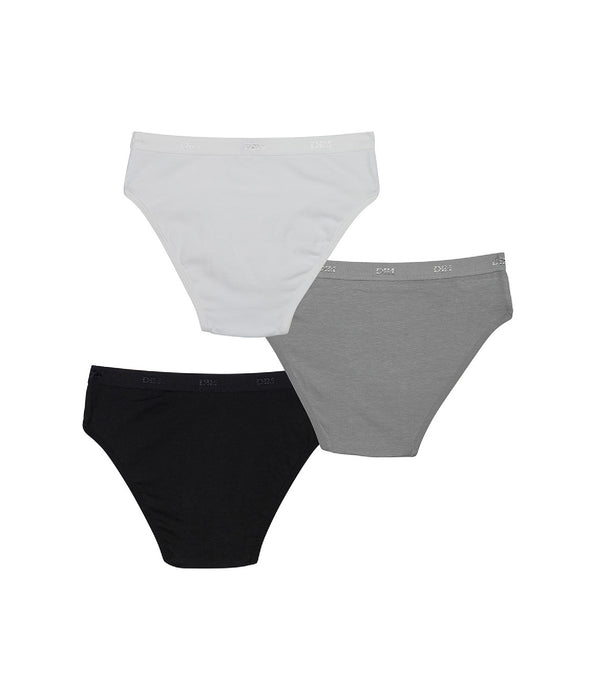 DIM Pack of 3 white, black and grey knickers Les Pockets DIM Girl