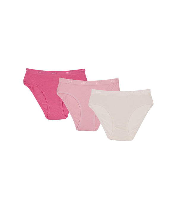 DIM Pack of 3 pearl and pink knickers Les Pockets DIM Girl