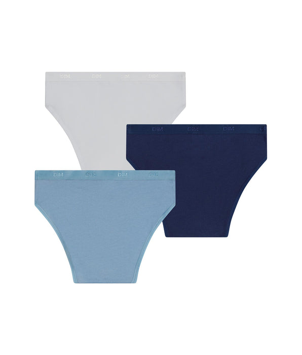 DIM Pack of 3 Les Pockets Ecodim Kids girls' glacier knickers